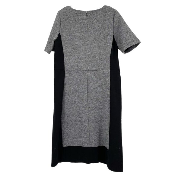 J. Crew Black & Gray Short Sleeve Midi Dress | Versatile & Stylish - Picture 3 of 6